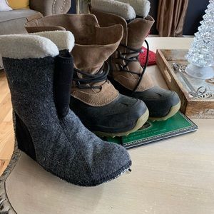 Lands End winter boots with insert